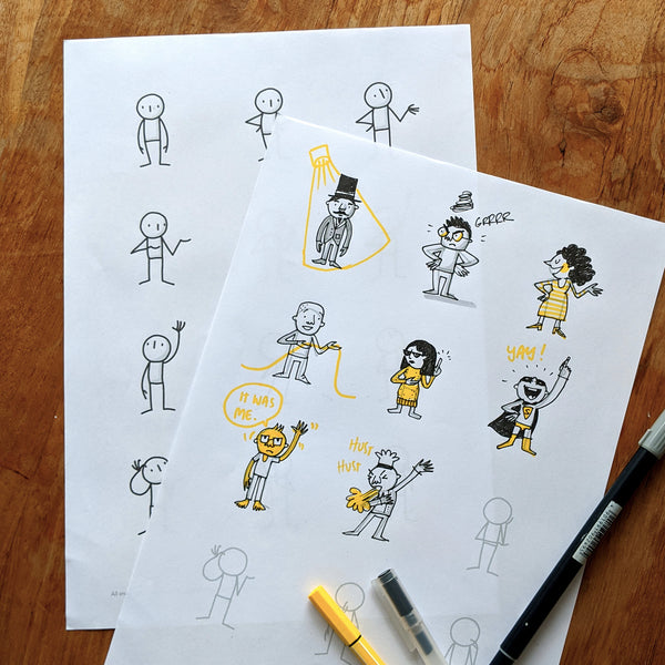 Little People Basics – Zeichenvorlage PDF (Deutsch) - Eva-Lotta's Shop
