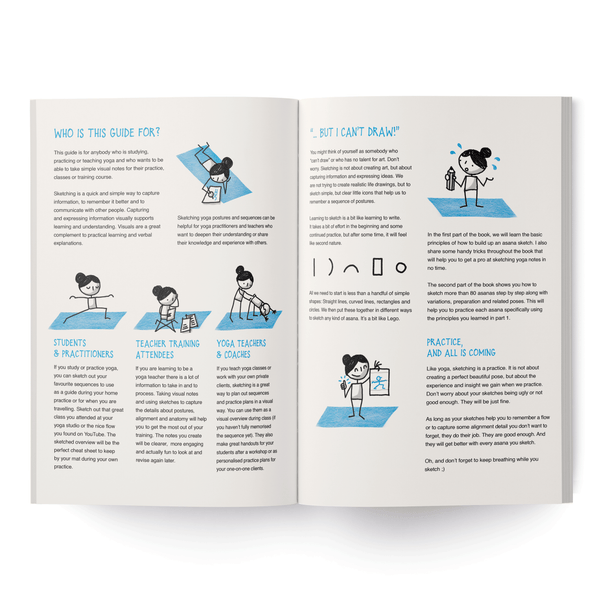 Yoganotes – Sketching Yoga Stick Figures – Printed version (English) - Eva-Lotta's Shop