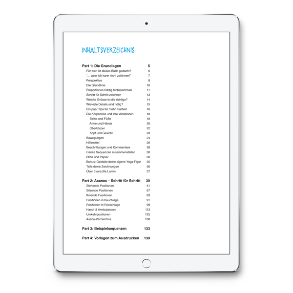 Yoganotes – Yoga-Strichfiguren zeichnen – PDF Version (Deutsch) - Eva-Lotta's Shop