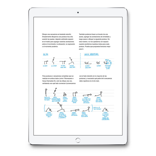 Yoganotes - Dibujando figuras de palitos para yoga – Versión en PDF (Español) - Eva-Lotta's Shop