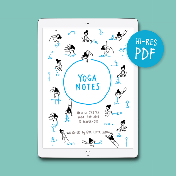 Yoganotes – Sketching Yoga Stick Figures – PDF version (English) - Eva-Lotta's Shop