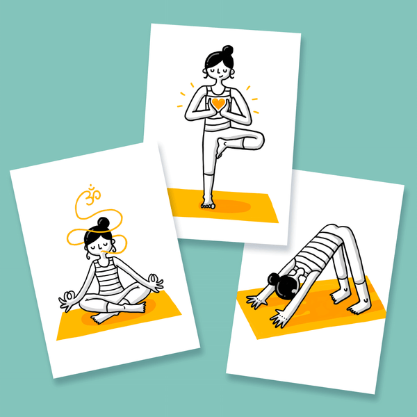 Yoga Asana Postcards - Eva-Lotta's Shop