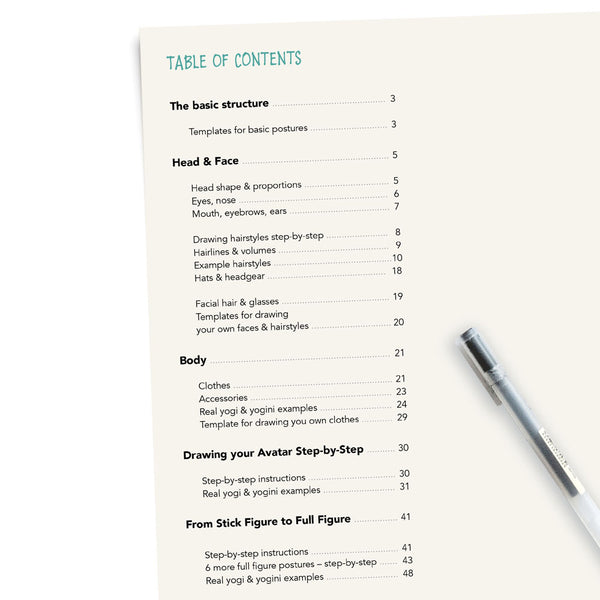 Draw your Yoga-Avatar – Printable PDF (English) - Eva-Lotta's Shop